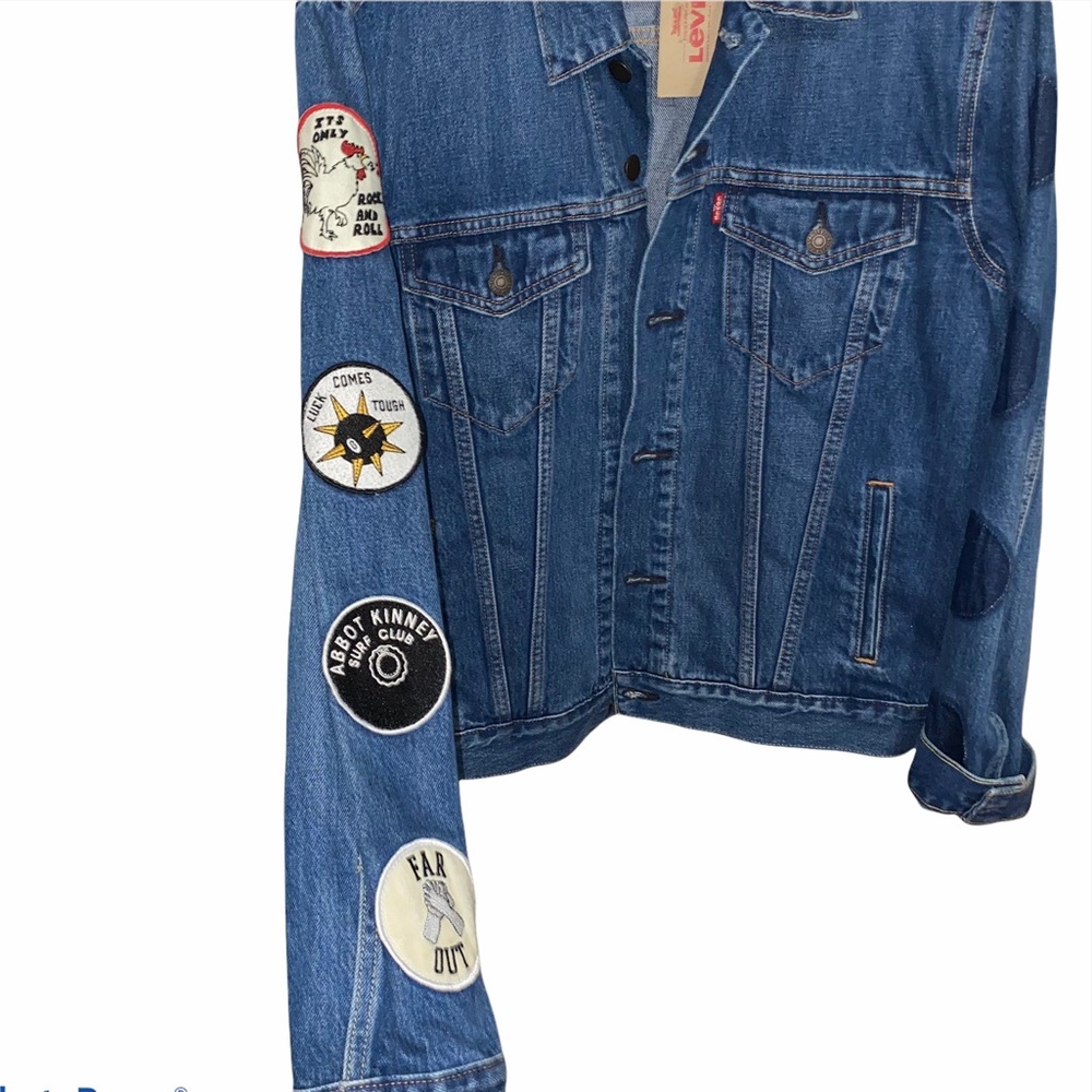 Men’s Levi's The Patch Sleeve Denim Trucker Jacket - Picture 4 of 6